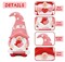 Decorations for Valentine's Day Gnomes Resin Valentines Gnomes Gift for Her - Tiered Tray Decor for Valentines Day - Pink Love Valentine Mantle, Table Shelf Display